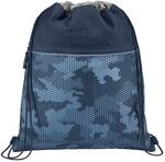 coocazoo Turnbeutel &bdquo;Geometric Sky&rdquo;, grau-blau, mit Rei&szlig;verschlussfach und