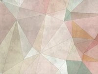 A.S. Cr&eacute;ation Livingwalls Fototapete Geometrisch Bunt Beige Rosa 382861 The Wall
