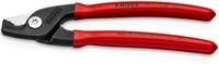 KNIPEX StepCut Kabelschere auf SB-Karte mit Kunststoff &uuml;berzogen 160 mm, 95 11 160