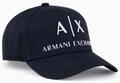Armani Exchange Men's Essential, Embroidered Logo Baseball Cap, Blue Navy/White,