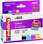 edding Druckerpatrone EDD-403 - Multipack 4 - Schwarz, Cyan, Magenta, Gelb - 4X 15,5
