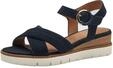 Tamaris Damen Sandalette mit Keilabsatz, blau, 41 EU