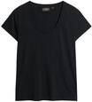 Superdry Damen Studios T-Shirt mit tiefem Ausschnitt Schwarz 36