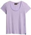 Superdry Damen Studios T-Shirt mit tiefem Ausschnitt Hell Lavendel Lila 38