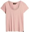 Superdry Damen Studios T-Shirt mit tiefem Ausschnitt Grau Pink 36