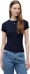 Tommy Jeans Damen Tjw Slim Essential Rib Ext Dw0dw17383 Langarmhemd, Blau, L EU