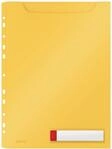 Leitz A4 Privacy Maxi H&uuml;lle, Ideal f&uuml;r bis zu 150 Blatt, Kunststoff, Warmes Gelb,