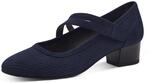 Jana Damen Pumps mit Riemen Kleiner Absatz Vegan, Blau (Ocean), 37 EU