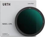 Urth 58 mm Zirkularer Polfilter (polarizationsfilter) CPL + Graufilter ND64 Filter