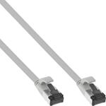 InLine&reg; Patchkabel flach, U/FTP, Cat.8.1, TPE halogenfrei, grau, 7,5m
