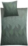 Kleine Wolke Bettw&auml;sche Satin JAMIRO Tannengr&uuml;n 155 x 220 cm und 80 x 80 cm