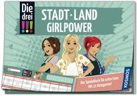 KOSMOS 684594 Die DREI !!! Stadt Land Girlpower, Spielblock mit Die DREI