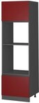 Vicco Mikrowellenschrank R-Line, Rot, 60 cm J-Shape, zur freien Kombination innerhalb