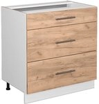 Vicco K&uuml;chenunterschrank Fame-Line, Goldkraft Eiche, 80 cm