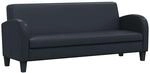 vidaXL Sofa Design 3-Sitzer Kunstleder Schwarz Couch Polstersofa Ledersofa