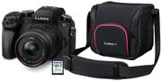 Panasonic Lumix G70KA Starterkit 16 MP, 4K Video, 7,5 cm (3 Zoll) Touchscreen, WiFi,