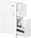 SoBuy Nischenregal 20cm &ndash; schmaler Badezimmerschrank mit Rollen Nischenwagen