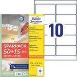 AVERY Zweckform L4744REV-65 Universal Etiketten (500 plus 150 Klebeetiketten extra,