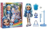 Rainbow High Modepuppe mit Schleim & Haustier - Skyler (Blau) - 28 cm Schimmernde