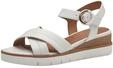 Tamaris Damen Sandalette mit Keilabsatz, wei&szlig;, 41 EU