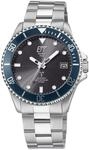 ETT Eco Tech Time Funk Solar Herren Uhr Analog mit Edelstahl massiv Armband