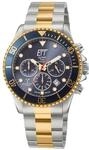 ETT Eco Tech Time Funk Solar Herren Uhr Analog mit Edelstahl massiv Armband