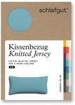 schlafgut Knitted Jersey Kissenbezug 40 x 80 cm Petrol Mid Uni weicher Premium