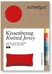 schlafgut Knitted Jersey Kissenbezug 40 x 80 cm Red Deep Uni weicher Premium