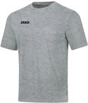 JAKO Kinder T-Shirt Base, Hellgrau-Meliert, 140