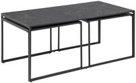 AC Design Furniture Ingelise rechteckiger Couchtisch 3er-Set, schwarze...