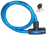 MASTER LOCK Fahrradschloss Kabelschloss Schl&uuml;ssel 1,8 m Stahlkabel Wetterfest Blau