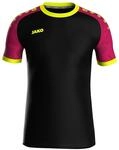 JAKO Iconic Trikot Kinder Schwarz, Pink, Neongelb, Gr. 116 - Nachhaltiges Sport Shirt