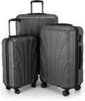 suitline - 3er Koffer-Set Trolley-Set Rollkoffer Hartschalen-Koffer Reisekoffer, TSA,