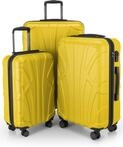 Suitline 3er Koffer-Set Trolley-Set Rollkoffer Hartschalen-Koffer Reisekoffer, TSA,