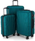 suitline - 3er Koffer-Set Trolley-Set Rollkoffer Hartschalen-Koffer Reisekoffer, TSA,