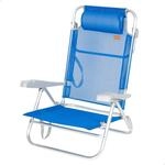 AKTIVE Klappbarer Strandstuhl, 8 Positionen, Blau, 48 x 49 x 82 cm, Inklusive