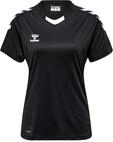 hummel Core XK Poly Jersey S/S Damen Trikot, Kurzarm Sport T-Shirt, Sportkragen mit