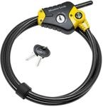 Master Lock 8420EURD - Python Kabel 4,50 m x &Oslash; 10 mm - gelber Python-Schlosskopf mit