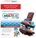 MULTILAC DARMSYNBIOTIKUM Junior mit 40 Schoki-T&auml;felchen. Enth&auml;lt ausgew&auml;hlte