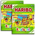2 er Set Haribo Knallbunt Minis vegetarisch 2 x 230g Mischung aus Mini-T&uuml;ten mit