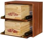 PROREGAL Modulares Weinregal VINCELLAR MOD | HxBxT 60x60x30cm | Modul f&uuml;r 12