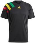 Adidas Herren Jersey (Short Sleeve) Fortore23 JSY, Black/Team Green/Team Yellow/Team