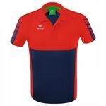 Erima Herren Six Wings Sport Polohemd (1112205), New Navy/rot, XXL