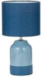 Pauleen 48324 Tischleuchte Sandy Glow E14 max. 20W Creme, Blau Stoff, Keramik