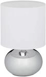 Relaxdays Nachttischlampe Touch dimmbar, moderne Touch Lampe mit 3 Stufen, E14,