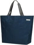 anndora XXL Shopper Blau Hahnentritt - Strandtasche 40 Liter Schultertasche