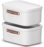 Rotho Maloja 2er-Set Aufbewahrungsbox mit Deckel klein 12l | Elegante Box mit...