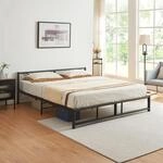 [en.casa] Bett Meran Metallbett 180 x 200 cm Doppelbett Bettgestell aus Metall...