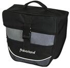 Haberland Fahrradtasche Einzeltasche Einsteiger-Serie, Schwarz-Silber, 30 x 32 x 13