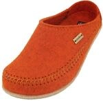 HAFLINGER Blizzard Credo Filz Pantoffel mit Gummisohle Hausschuh Rost, Gr. 38